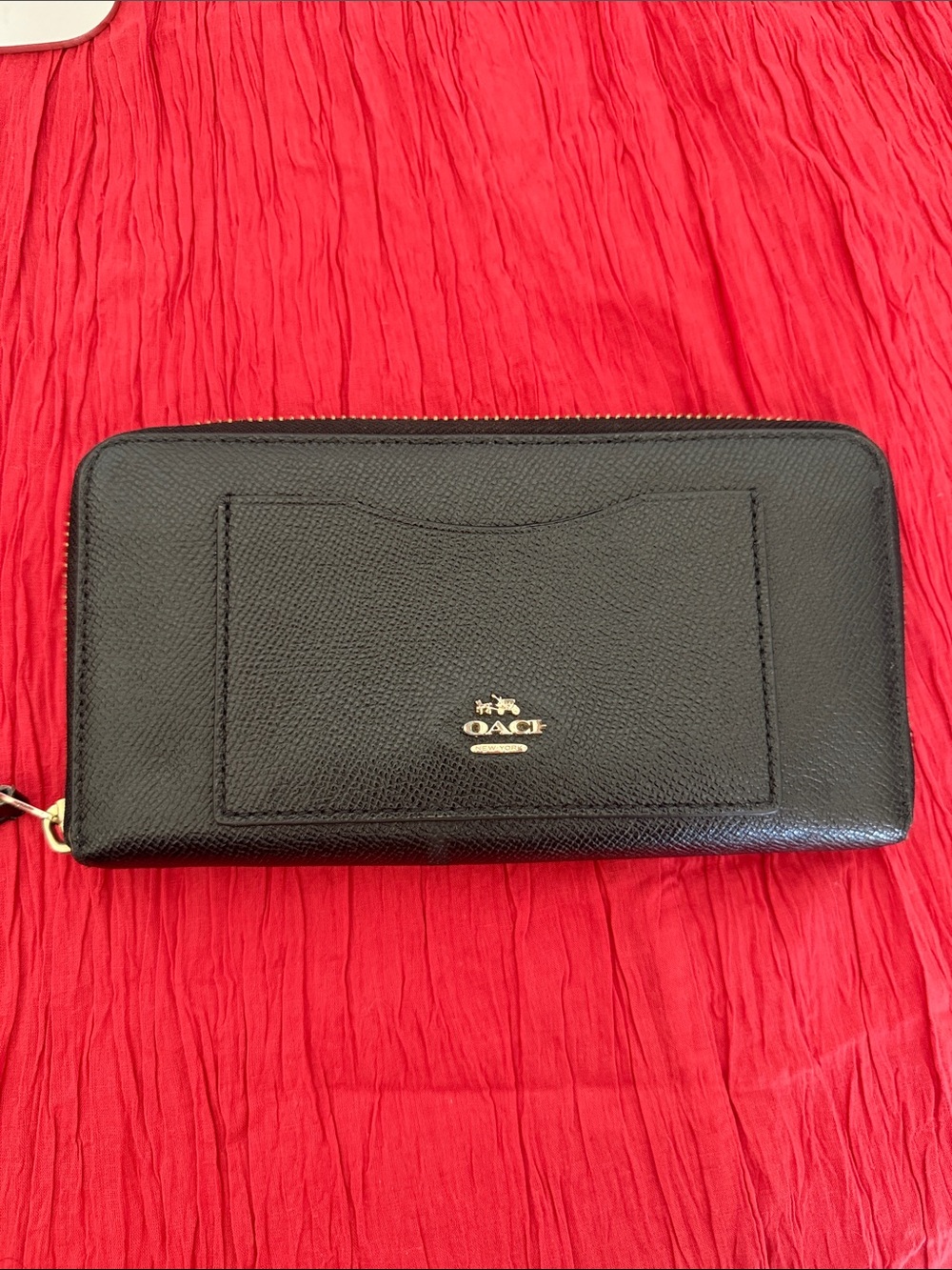 Coach Black Zip Around Wallet rehab